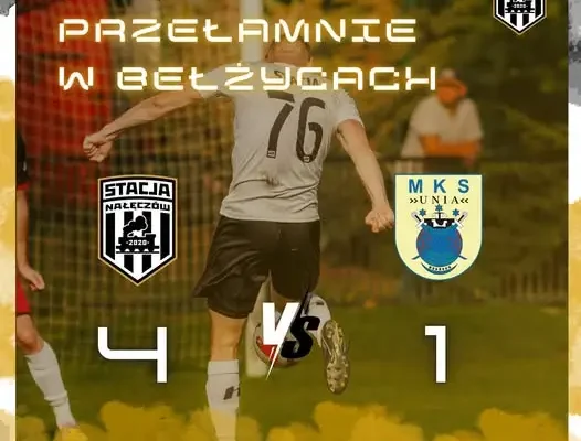 Pierwsze zwycięstwo w sezonie! Stacja Nałęczów wygrywa z MKS Unia Bełżyce 4:1