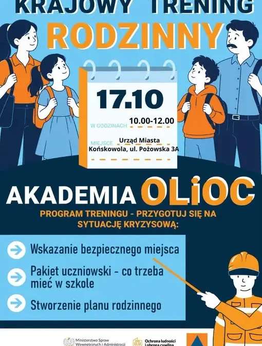 Krajowy Trening Rodzinny w Końskowoli – bezpłatne szkolenie z bezpieczeństwa już 17 października