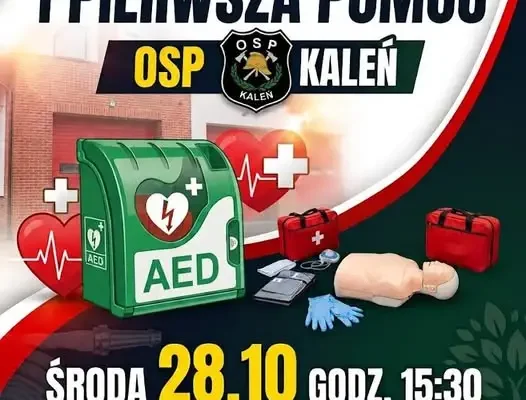 Bezpłatne szkolenie z pierwszej pomocy i obsługi AED w Kaleniu – zapisy trwają