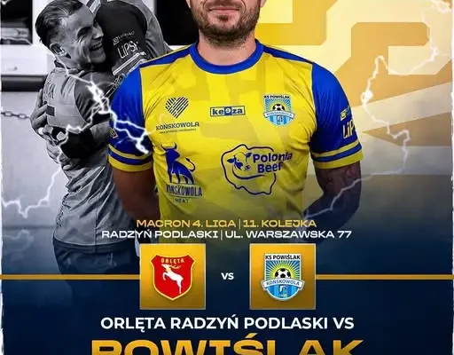 Orlęta Spomlek Radzyń Podlaski zagrają z Wisłą Puławy w 11. kolejce 4. ligi