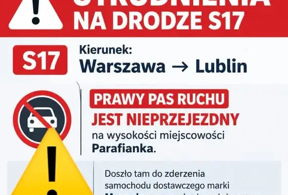 Kolizja na S17 w Parafiance. Kierowca Mercedesa był nietrzeźwy