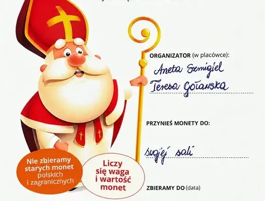 Szkolna akcja charytatywna „Ile waży Święty Mikołaj” – zbieramy monety dla Fundacji Szczęśliwe Dzieciństwo