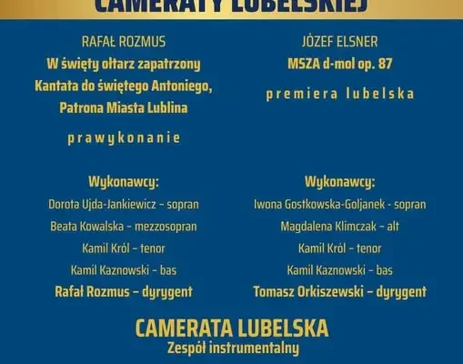 Koncert w Archikatedrze Lubelskiej: Msza d-moll Józefa Elsnera