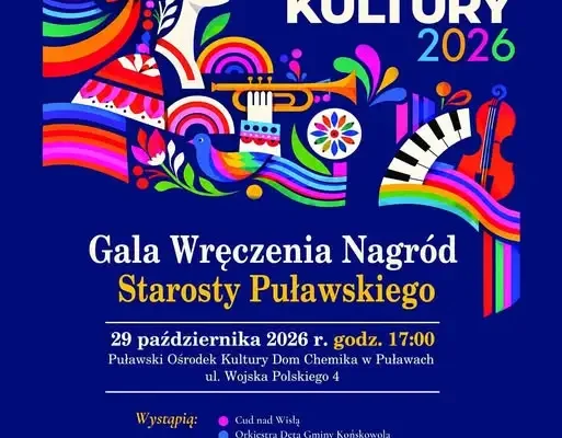 XXVI Powiatowy Dzień Kultury w Puławach – gala nagród Starosty już 29 października