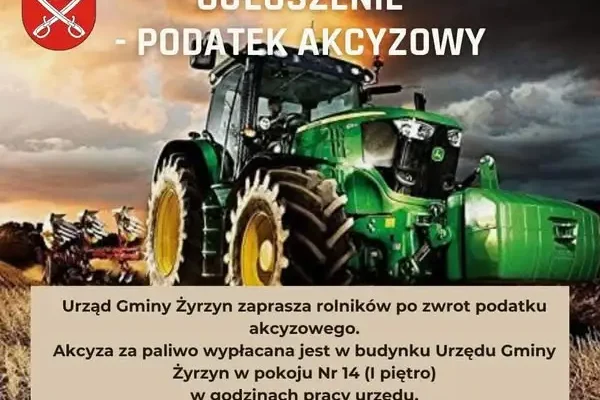 Gmina Żyrzyn wypłaca rolnikom zwrot akcyzy za paliwo