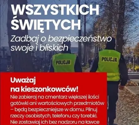 Bezpieczeństwo podczas Wszystkich Świętych – o czym pamiętać przed wyjściem na cmentarz?