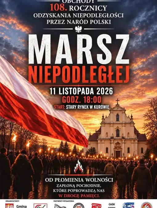 Kurów zaprasza na „Marsz Niepodległej” – 108. rocznica odzyskania wolności