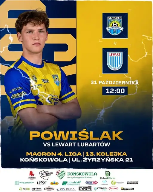 Powiślak Końskowola zmierzy się z Lewartem Lubartów w 13. kolejce